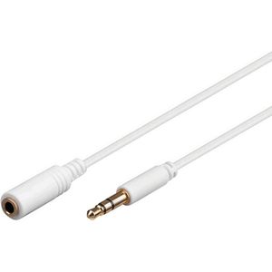 Audio AUX Minijack Verlengingskabel 3,5mm - Wit