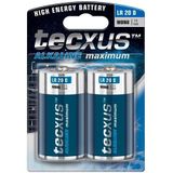 Tecxus Alkaline Maximum D/LR20 Batterijen 2 STUKS