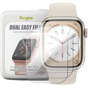 Ringke Dual Easy Film Schermbescherming Apple Watch 7/8 41 mm & Apple Watch SE/6/5/4 40mm 3-pack