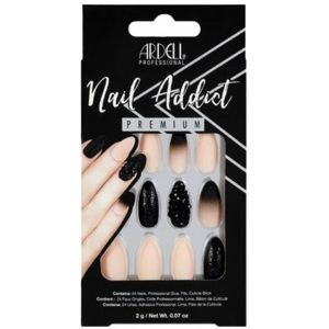 Ardell Nail Addict Black Stud & Pink Ombre Kunstmatig Nagels - 24 STUKS