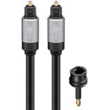 Goobay Plus Optisk Toslink-Kabel Met Adapter - 5 Meter