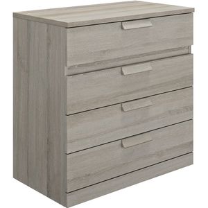 Commode Cyrus 81 cm hoog in grijs eiken