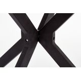 Ronde eettafel Avelar 120 cm breed in zwart met wit