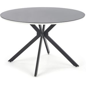 Ronde eettafel Avelar 120 cm breed in zwart met wit