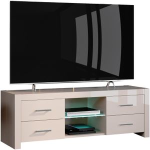 Tv-meubel Andora Lux 150 cm breed - Hoogglans cappuccino