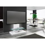 Tv-meubel Marino Max van 134 cm hoog in hoogglans Wit