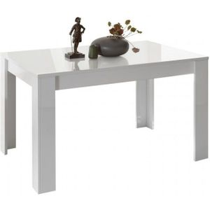 Eettafel Jupiter 180x90 cm hoogglans wit