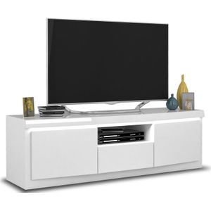 Tv-meubel Spirit 180 cm breed in hoogglans wit