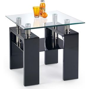 Vierkante salontafel Diana 60x55x60 cm breed in zwart