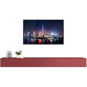 Zwevend Tv-meubel Tesla 276 cm breed in rood