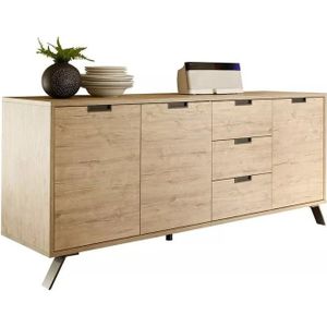 Dressoir Palma 207 cm breed 3D in sherwood oak