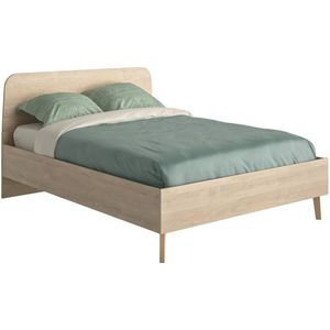 Tweepersoonsbed Larvik 140x190cm in eiken