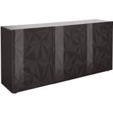 Dressoir Prisma met 3 deuren 181 cm breed in hoogglans antraciet