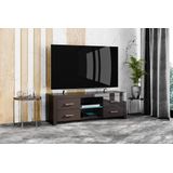 Tv-meubel Andora Lux 150 cm breed - Hoogglans bruin