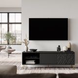 Tv-meubel Bullet mat zwart 180 cm breed
