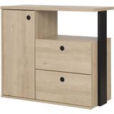 Commode Duplex 80 cm hoog in naturel kastanje