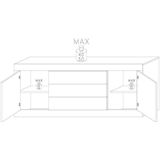 Dressoir Tonic 210 cm - Hoogglans wit