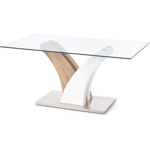 Glazen eettafel Vilmer 160 cm breed