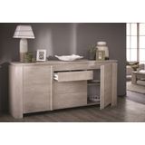 Dressoir Clio 205 cm breed in Champagne Eiken