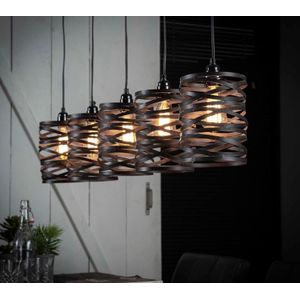 Hanglamp Twister 117 cm breed in slate grijs