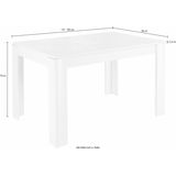 Uitschuifbare Eettafel Miro 137 tot 185 cm breed in hoogglans wit