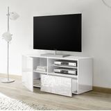 Tv-meubel Miro 121 cm breed in hoogglans wit