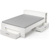 Tweepersoonsbed Pocket 160x200 cm wit