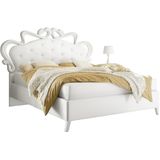 Tweepersoonsbed Cleopatra 160x200cm in mat wit