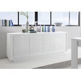 Dressoir Malibu 207 cm breed in wit