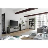 Tv-meubel Urbino 138 cm breed in Oxid met grijs beton