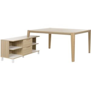 Bureau tafel set Absolu 164 cm breed in eiken