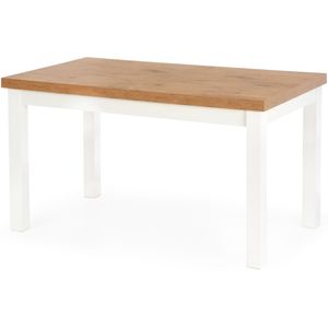 Uitschuifbare eettafel Tiago-2 van 140 tot 220 cm breed eiken met wit