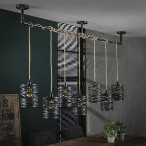 Hanglamp Twister 157 cm breed in slate grijs