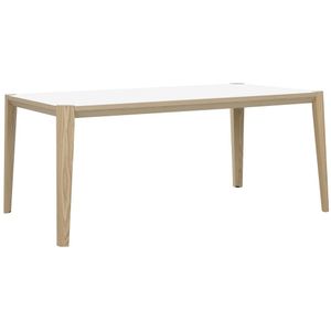 Bureau tafel Absolu 180 cm breed in wit met eiken
