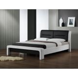 Tweepersoonsbed Cassandra 160x200 cm wit met zwart