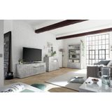 Tv-meubel Urbino 138 cm breed in grijs beton