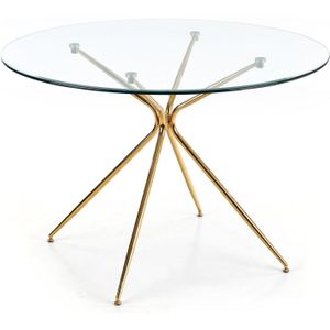 Ronde glazen eettafel Rondo 110 cm breed