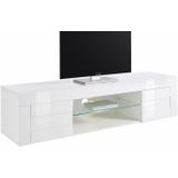 Tv-meubel Easy 181 cm breed in hoogglans wit