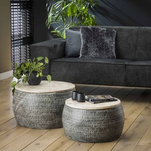 Ronde salontafel set Sardo