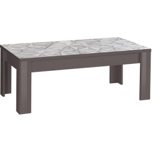 Salontafel Prisma 122 cm breed in hoogglans antraciet