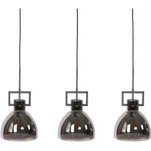 Hanglamp Industry chroom Glas 105 cm breed