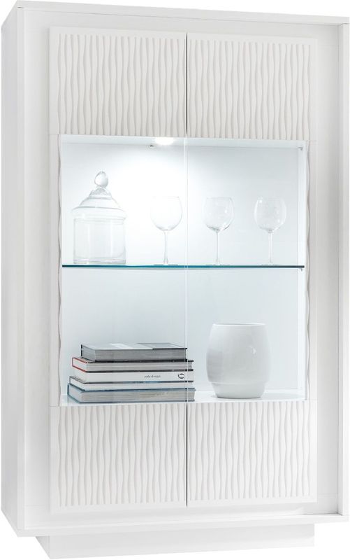 Vitrinekast Malibu 171 cm hoog in wit