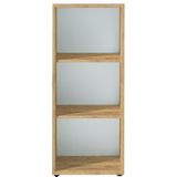 Boekenkast Monteria 120 cm hoog in navarra eiken met wit