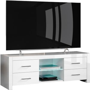 Tv-meubel Andora Lux 150 cm breed - Hoogglans wit