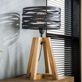 Tafellamp Twister 50 cm hoog in slate grijs