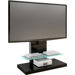 Tv-meubel Marino Max van 134 cm hoog in hoogglans Zwart