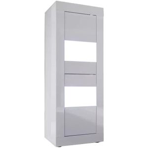 Vitrinekast Basic small - hoogglans wit