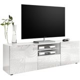 Tv-meubel Miro 181 cm breed in hoogglans wit