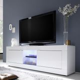 Tv-meubel Tonic 181 cm breed in hoogglans wit