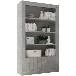 Buffetkast met lade Urbino 190 cm hoog in grijs beton